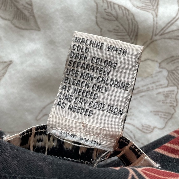 Y2K Dark Floral Faux Suede Midi Skirt XL Romantic Fairy Whimsigoth Boho Feminine - Picture 6 of 8